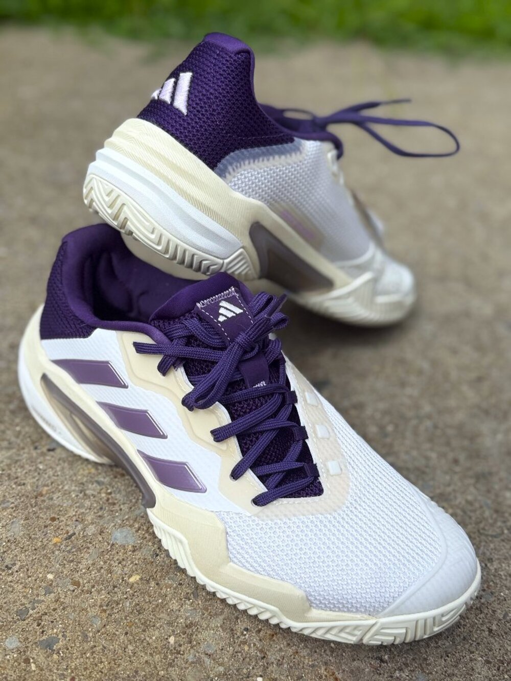 Adidas Barricade 13 Tennis Shoes White Plum Courtcore Size 10 NWT 4000